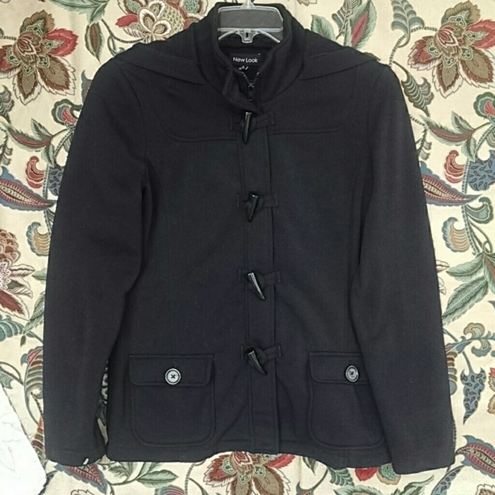 New Look Black Zip Up Hoodie